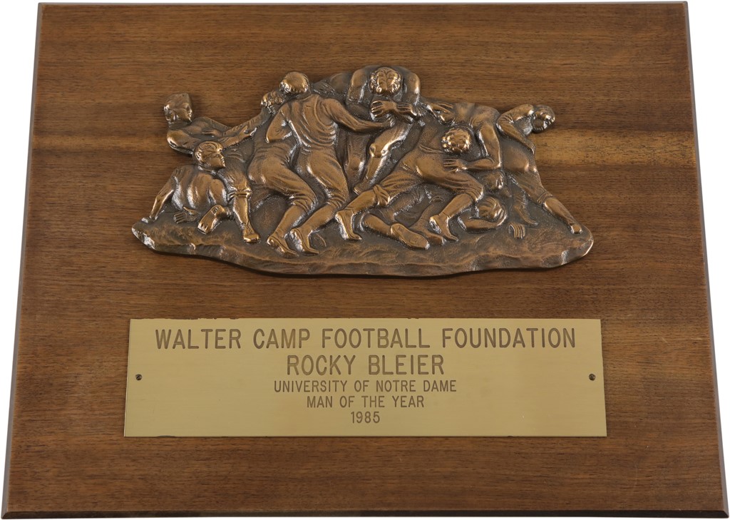 The Rocky Bleier Collection - Walter Camp Man of the Year Award Presented to Rocky Bleier