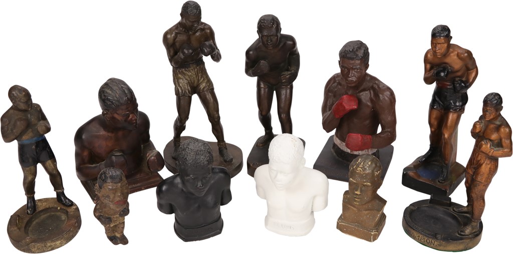 Muhammad Ali & Boxing - Unusual Joe Louis Statue Collection of 11