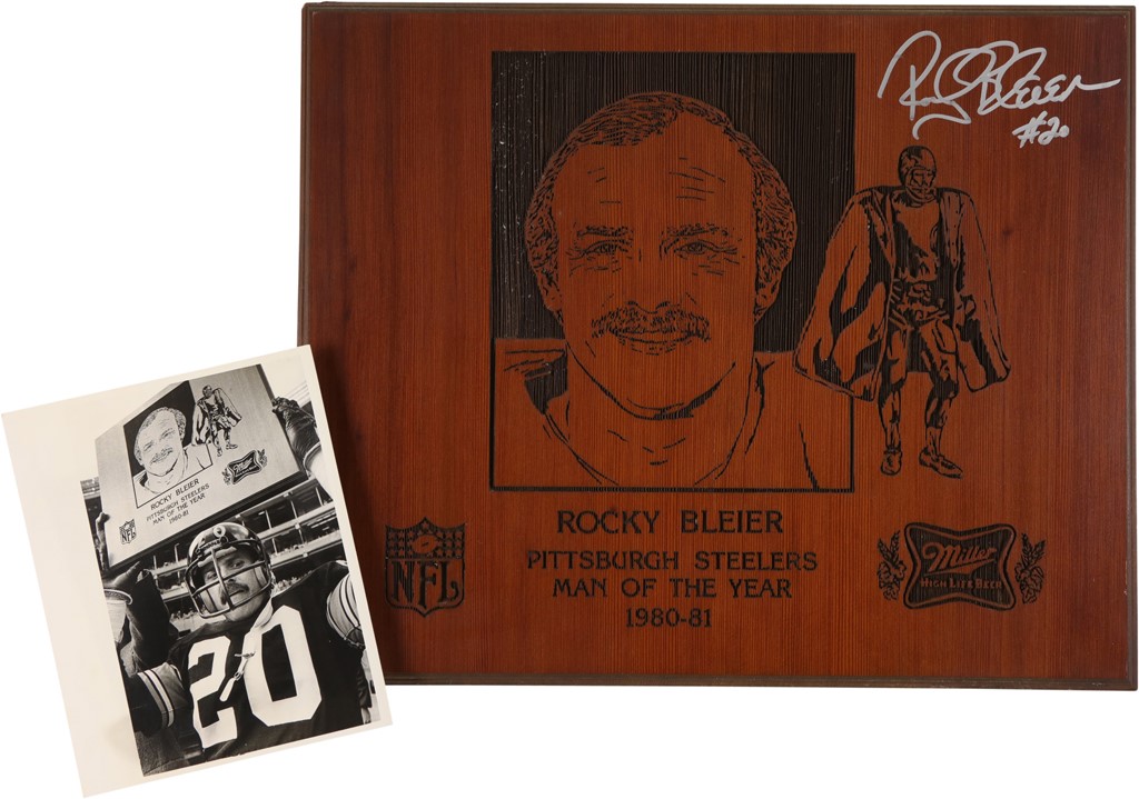 The Rocky Bleier Collection - 1980-81 Rocky Bleier Pittsburgh Steelers Man of the Year Award