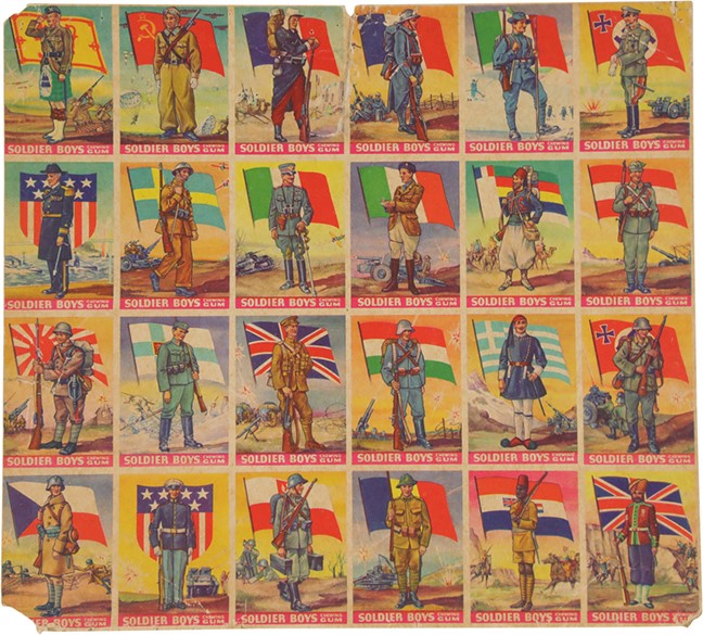1933 R142 Goudey "Soldier Boys" Complete Set Uncut Sheet (24)
