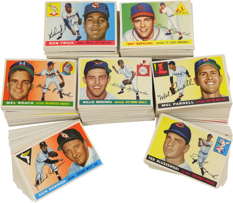 Baseball and Trading Cards - High Grade 1955 Topps Baseball Find (300+)