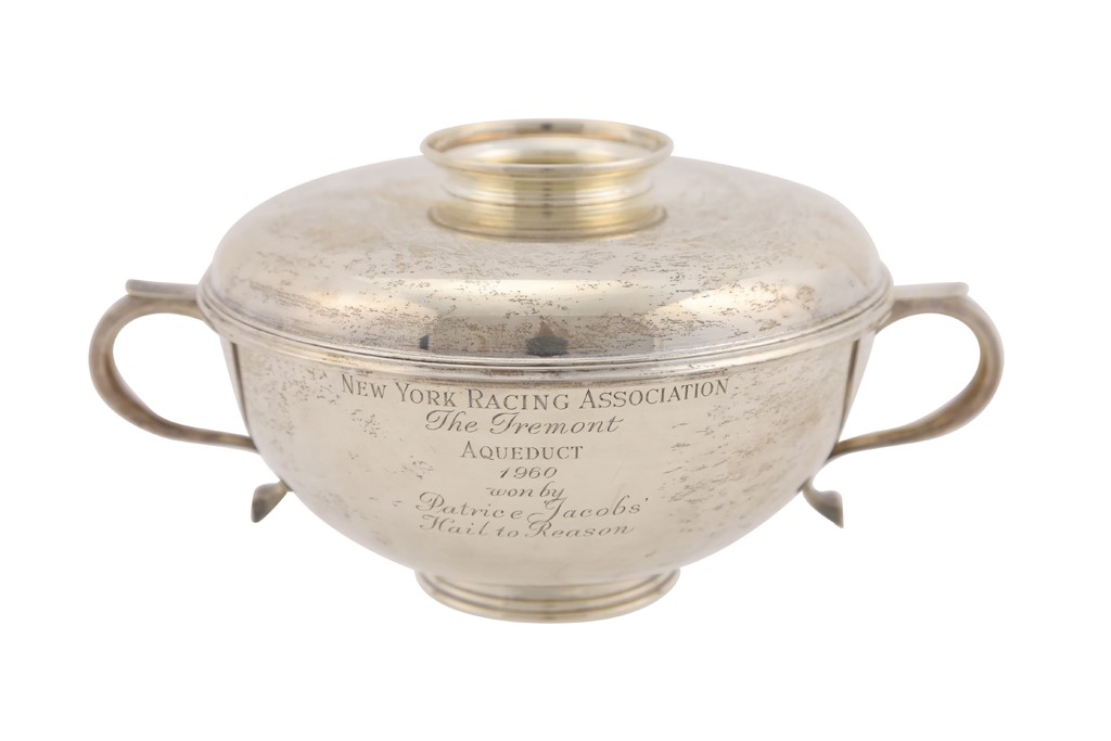 Ethel And Hirsch Jacobs Trophy Collection - Hail to Reason - 1960 Tremont Stakes at Aqueduct Sterling Silver Trophy