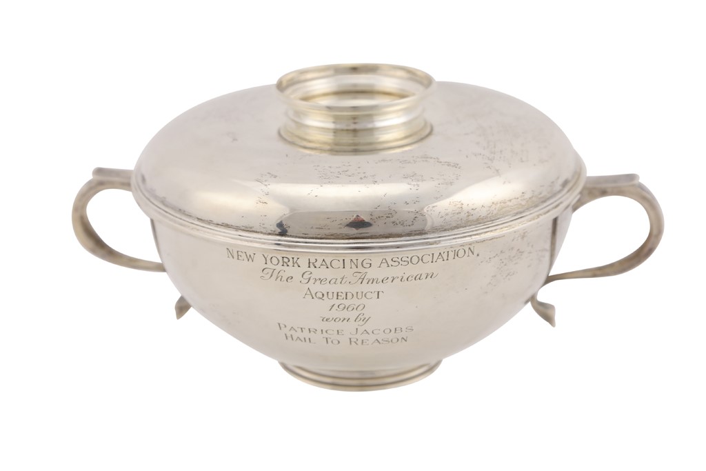 Ethel And Hirsch Jacobs Trophy Collection - Hail to Reason - 1960 Great American Stakes Sterling Silver Trophy