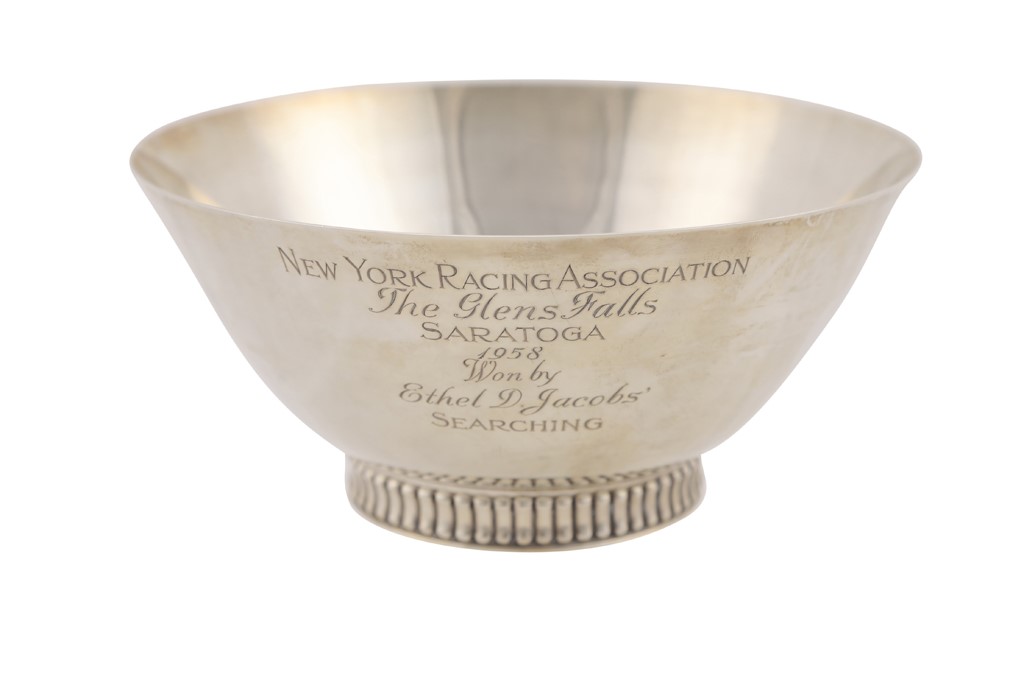 Ethel And Hirsch Jacobs Trophy Collection - Searching - 1958 Glen Falls Stakes Sterling Silver Trophy