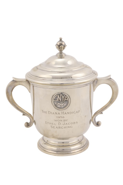 Ethel And Hirsch Jacobs Trophy Collection - Searching - 1956 Diana Stakes Sterling Silver Trophy