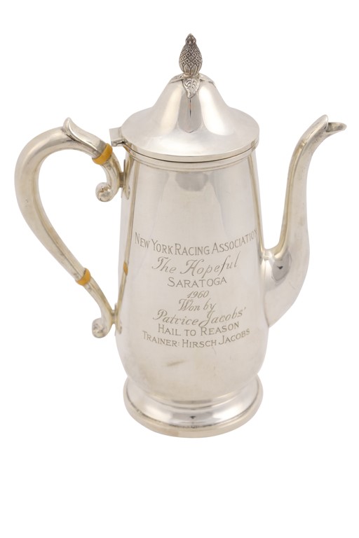 Ethel And Hirsch Jacobs Trophy Collection - Hail to Reason - 1960 Hopeful Stakes Sterling Silver Trophy