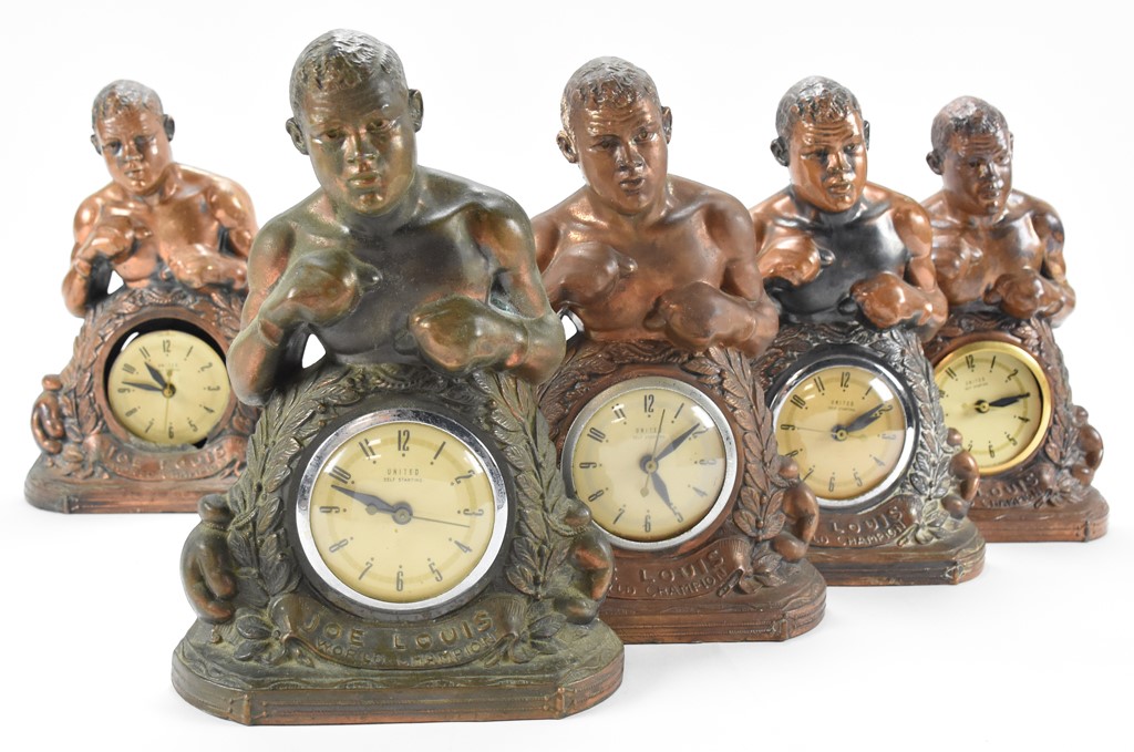 Muhammad Ali & Boxing - Find of Five 1930s Joe Louis Clocks