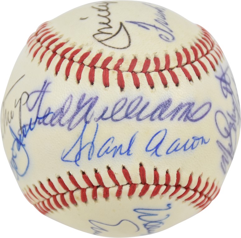 Beautiful 500 Home Run Club Signed Baseball