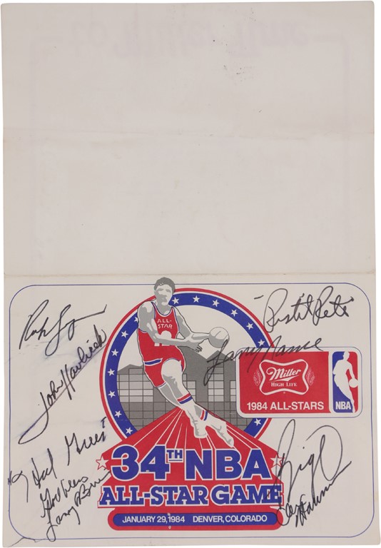 - 1984 First Ever NBA Slam Dunk Contest Signed Invitation (Beckett)