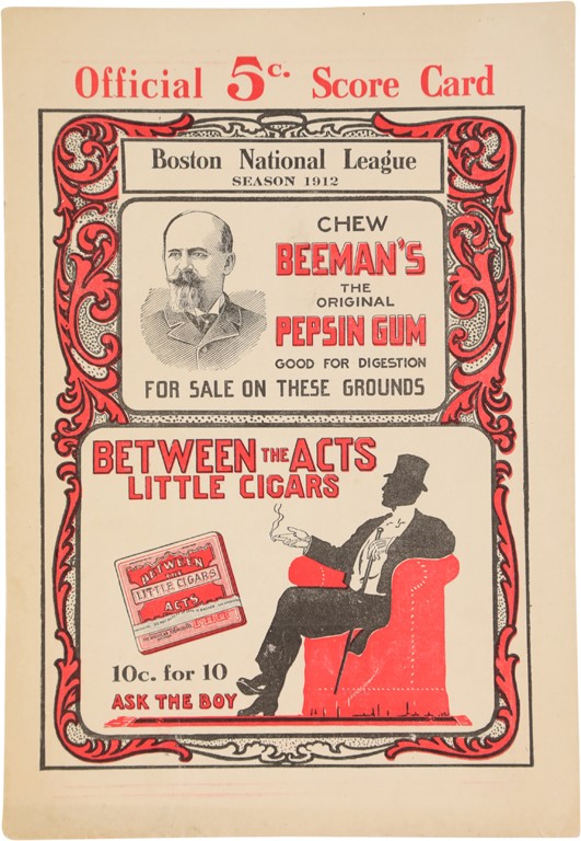 - 1912 Boston Braves vs. N.Y. Giants Program
