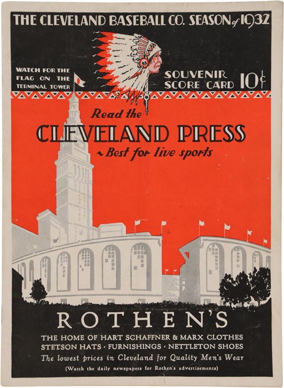 1932 First Game at Cleveland Municipal Stadium Program