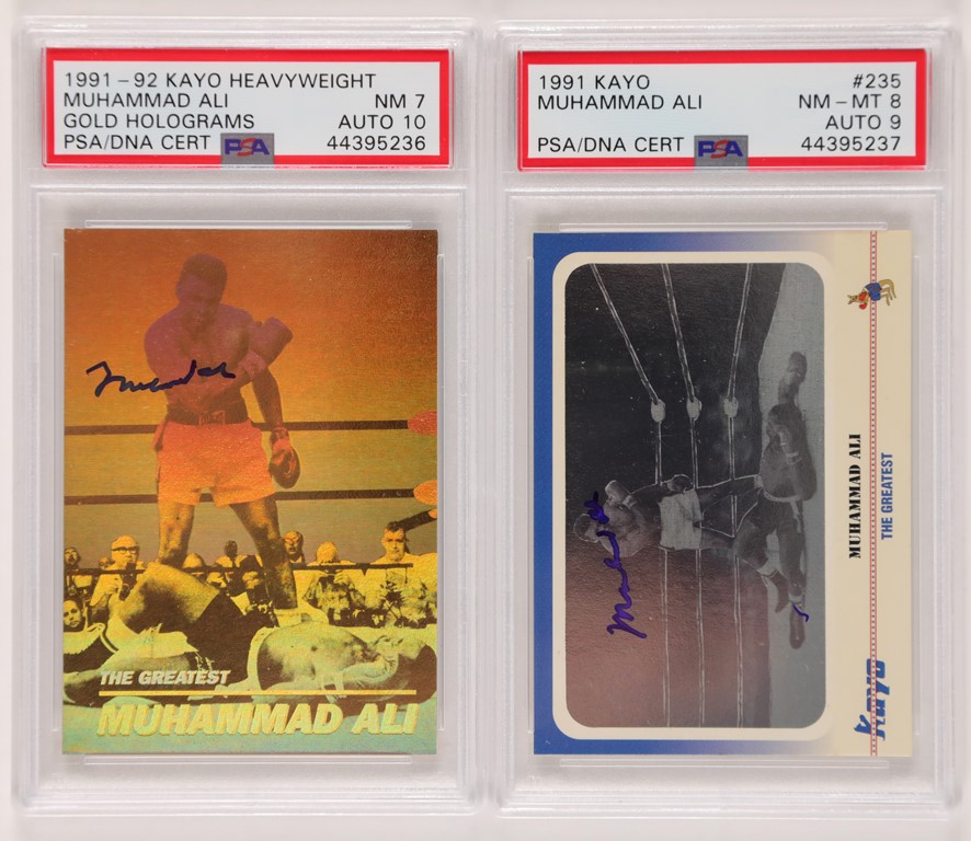 Muhammad Ali & Boxing - PSA Gem Mint 10 and 9 Muhammad Ali Signed Cards
