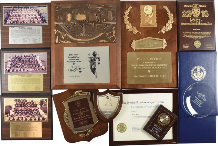 The Rocky Bleier Collection - Second Large Collection of Rocky Bleier Award Plaques and Citations (70+)