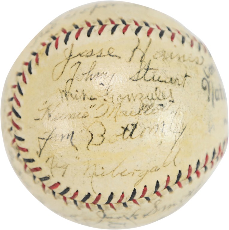 The Jesse Haines Collection - 1924 St. Louis Cardinals Team-Signed Jesse Haines "No-Hitter" Baseball (PSA)