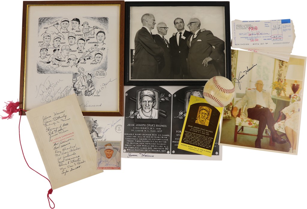 Personal Autograph Collection of Jesse Haines (60+)