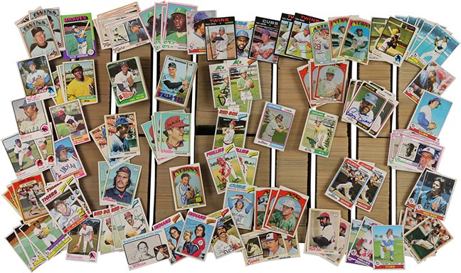 Baseball and Trading Cards - 1960s-80s Topps & O-Pee-Chee Signed Partial Sets with Hall of Famers (12,000+ Cards)