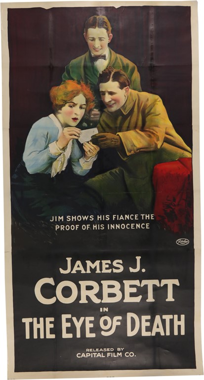 1919 James J. Corbett The Eye of Death Film Poster