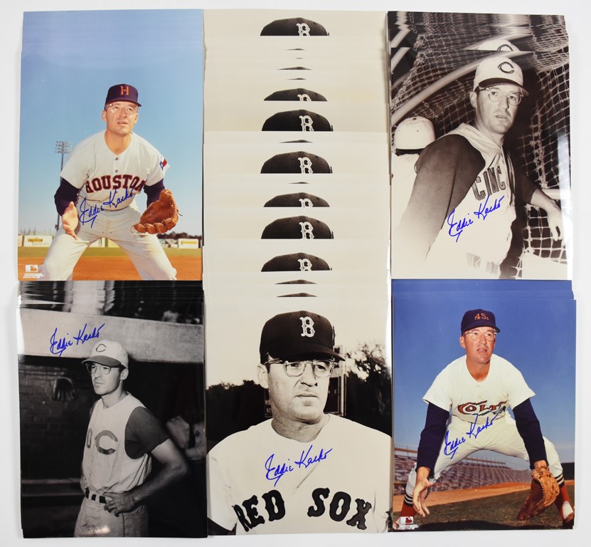 The Joe Miller Collection - Eddie Kasko Signed 8x10's (94) - From the JM Miller NY Yankees Collection