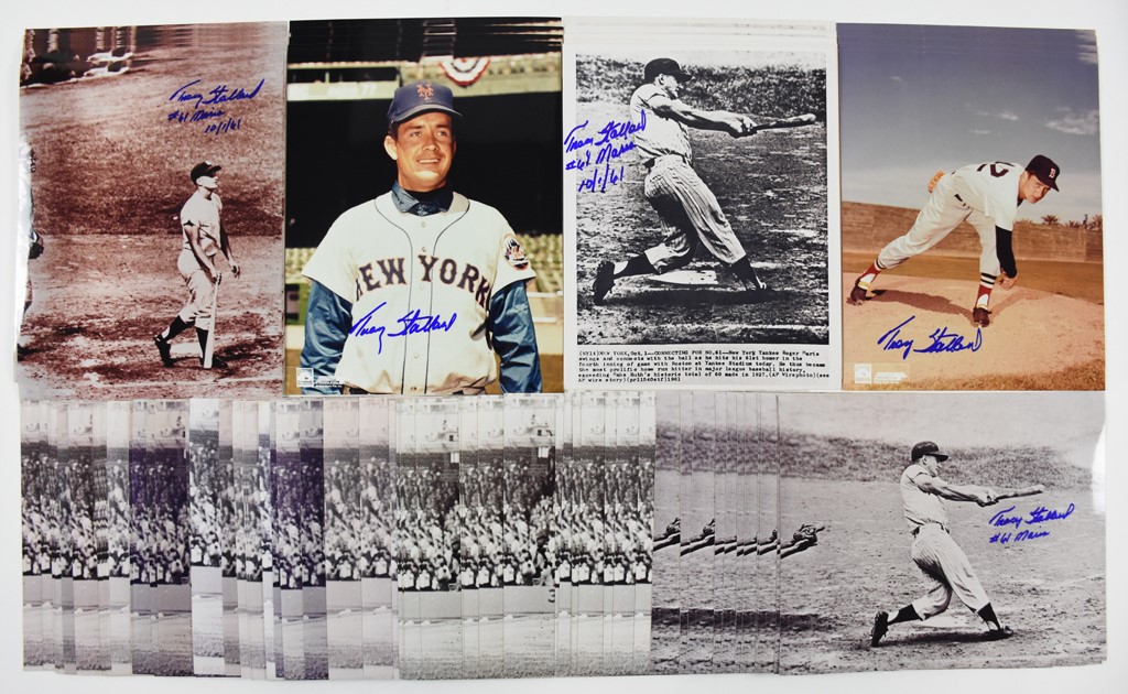 - Tracy Stallard Signed Roger Maris 61st HR 8x10's (93) - From the JM Miller NY Yankees Collection