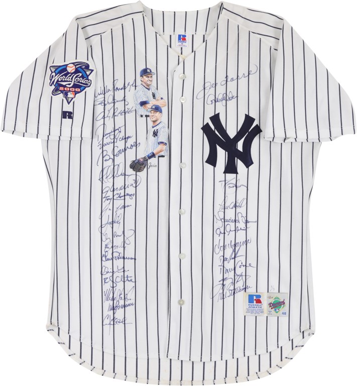 - 2000 New York Yankees Team Signed Hand Painted Jersey (LE 1 of 3)
