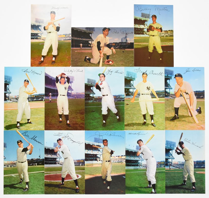 Baseball and Trading Cards - 1953-55 Dormand Yankees Postcards with Mickey Mantle (13)
