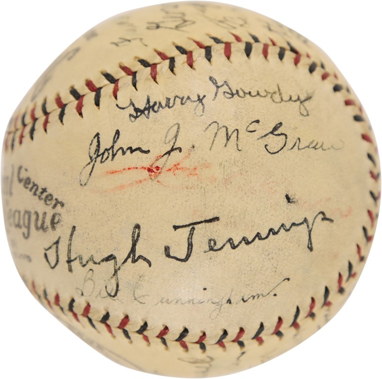 - 1923 National League Champion New York Giants Team Signed Baseball (PSA)