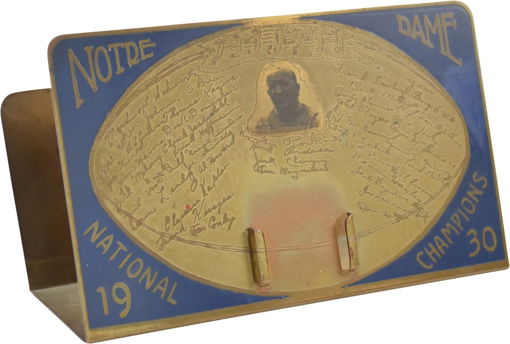 - 1930 National Champion Notre Dame Fighting Irish Letter Holder