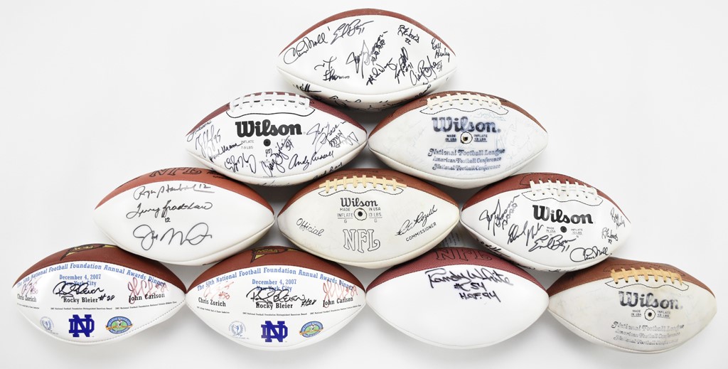 The Rocky Bleier Collection - Rocky Bleier Signed Footballs from Notre Dame to the Steelers (17)