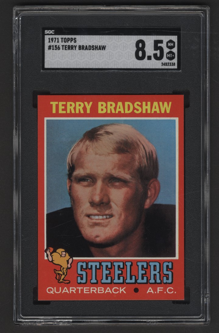 Football Cards - 1971 Topps Terry Bradshaw Rookie Card (SGC 8.5)