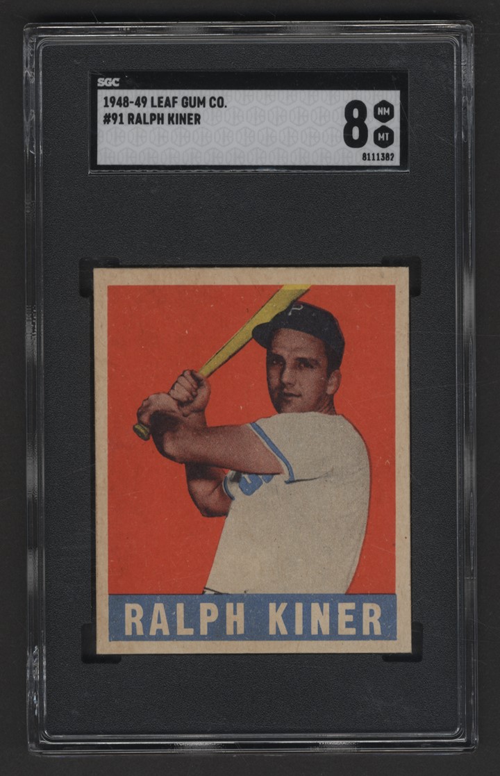Baseball and Trading Cards - 1948-49 Leaf Ralph Kiner (SGC 8)