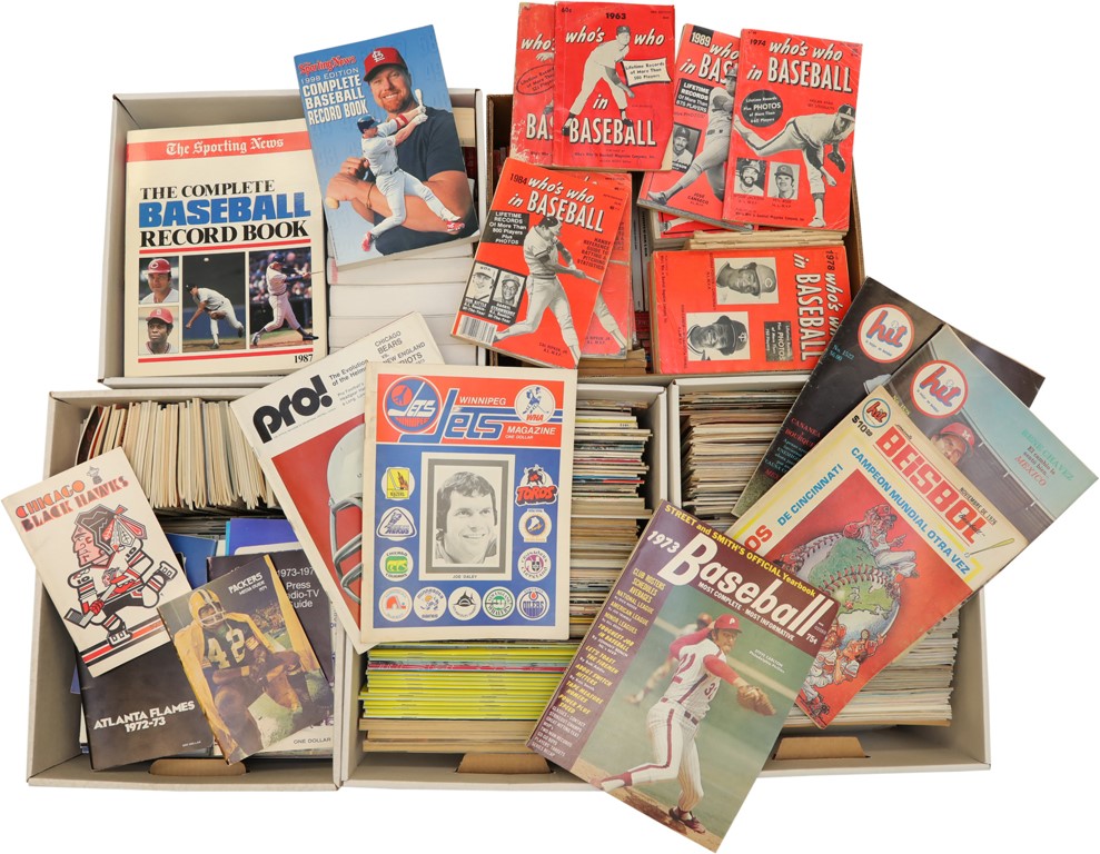 Tickets, Publications & Pins - 1959-1989 Multi Sport Publication Collection (appx. 500)