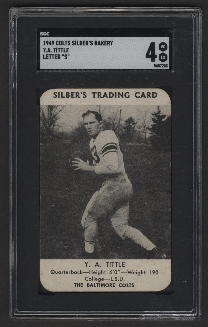 - 1949 Colts Silber's Bakery Y.A. Tittle (Pre-Rookie Card)