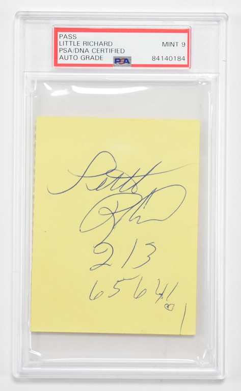 Rock And Pop Culture - Little Richard "Comes On" To Autograph Seeker (PSA 9)