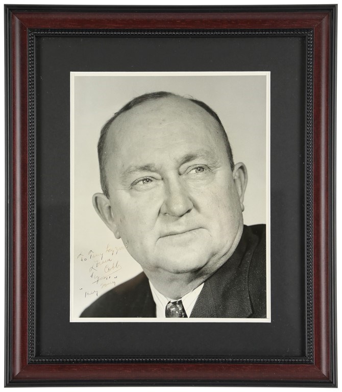 Ty Cobb and Detroit Tigers - Ty Cobb Signed Photograph to Tony Lazzeri (PSA)