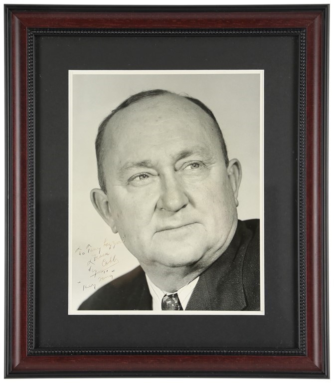 Ty Cobb Signed Photograph to Tony Lazzeri (PSA)