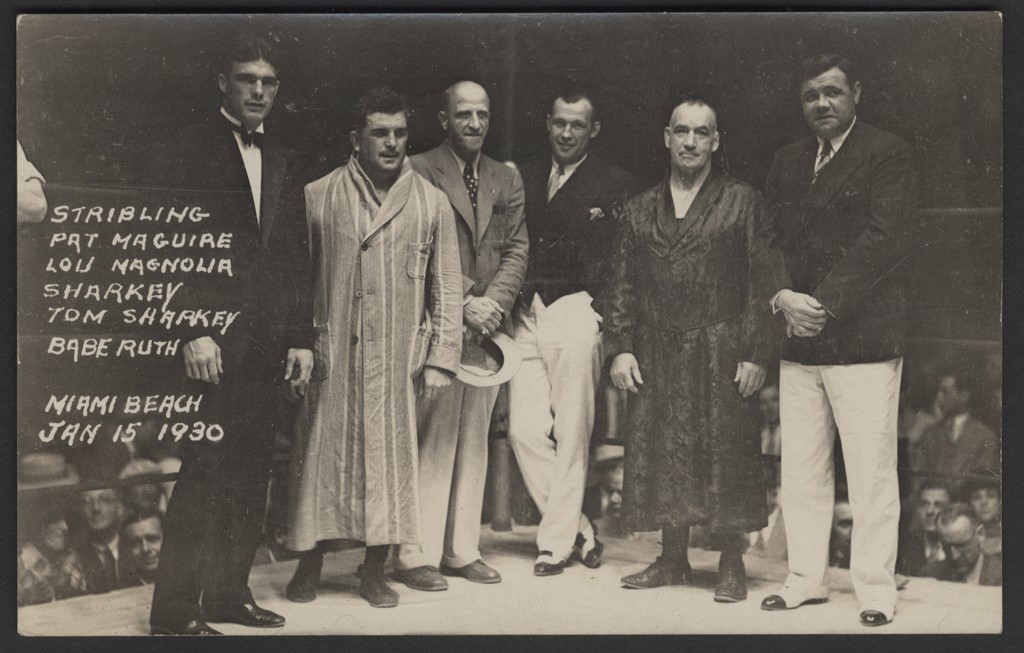 Ruth and Gehrig - Rare 1930 Babe Ruth Postcard