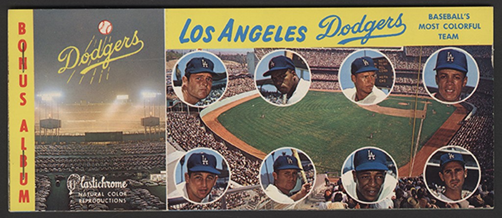 Jackie Robinson & Brooklyn Dodgers - 1962-65 LA Dodgers Postcard Album with Sandy Koufax