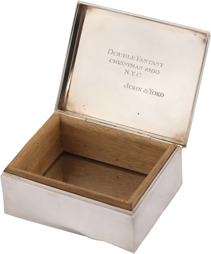 Rock And Pop Culture - 1980 Cartier Silver "Christmas Gift" Jewelry Box Gifted by John Lennon & Yoko Ono (Family LOA)