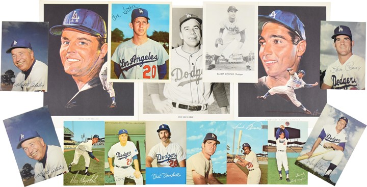 Jackie Robinson & Brooklyn Dodgers - Large Collection of Los Angeles Dodgers Postcards, Team Issues, Premiums and More