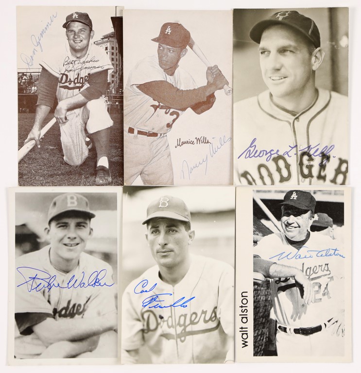 - Dodgers Signed Photo Postcard Collection (95)