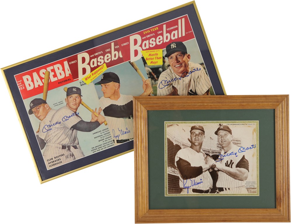 - Pair of Mickey Mantle & Roger Maris Signed Photographs (PSA)