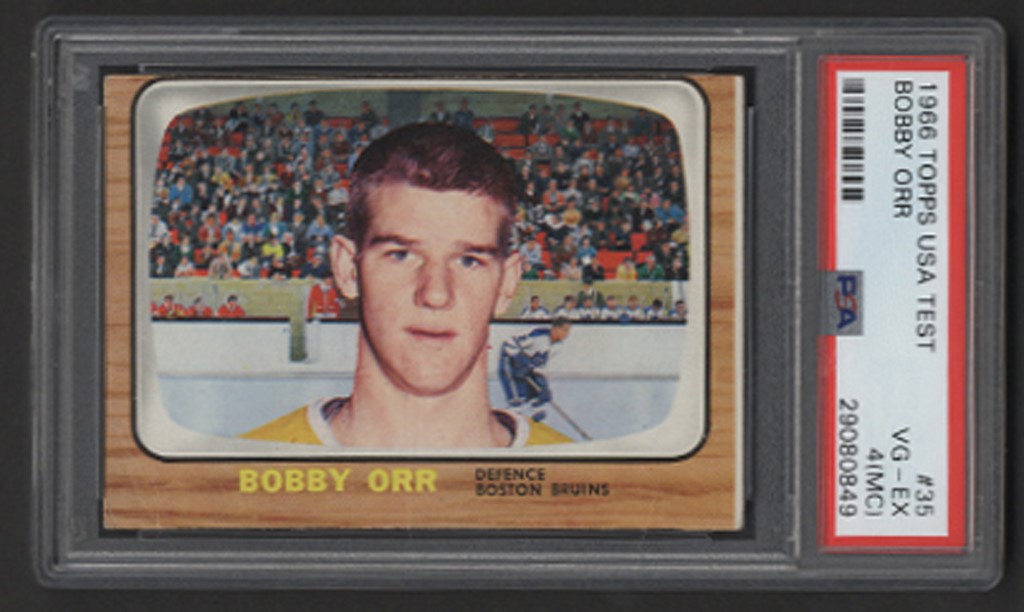 Hockey Cards - 1966 Topps USA Test #35 Bobby Orr (PSA 4 MC)