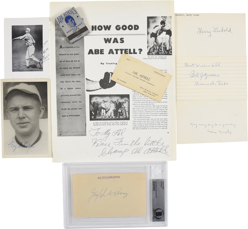 1919 World Series "Black Sox" and Reds Autograph Collection (7)