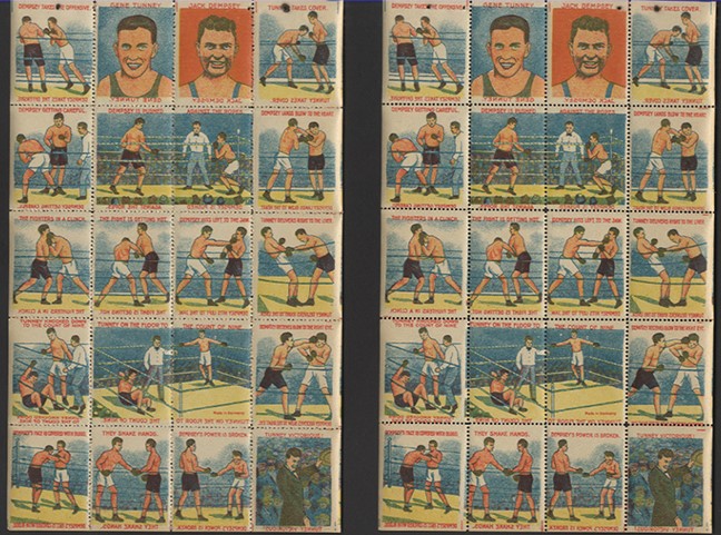 Muhammad Ali & Boxing - 1920's Jack Dempsey V. Gene Tunney Boxing Stamps