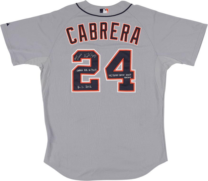 Baseball Equipment - 2012 Miguel Cabrera Home Run #26 Game Worn Jersey from Historic Triple Crown Season (Photo-Matched & MLB Auth.)