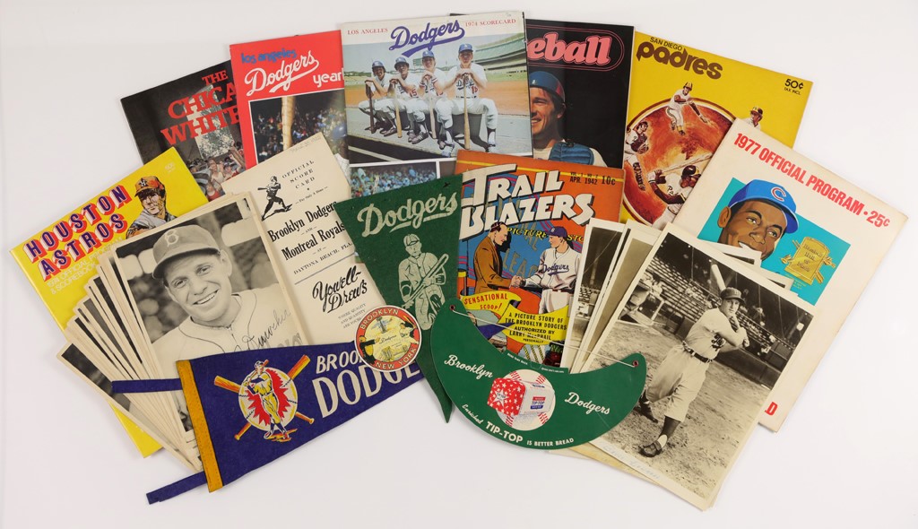 Baseball Memorabilia - Special 1940s-50s Brooklyn Dodgers Collection and More (40+)