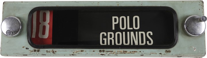 1950's Polo Grounds Bus Sign