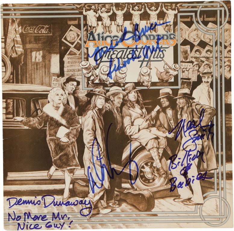 "Alice Cooper‚s Greatest Hits" Band-Signed Album (PSA)