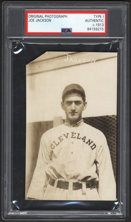 c. 1913 Joe Jackson Cleveland Naps Type I Photograph (PSA)