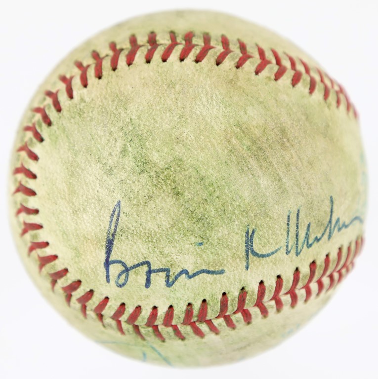 Baseball Autographs - Joe Cronin and Bowie Kuhn Signed Baseball